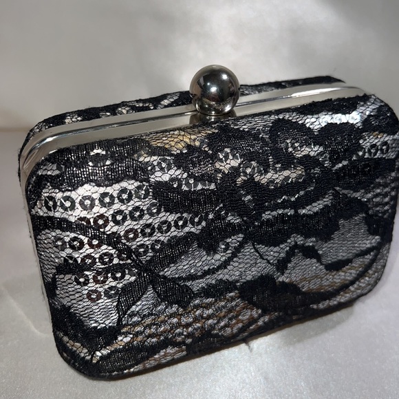 Bebe lace & sequin mini clutch - Picture 2 of 4